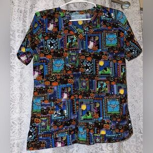 Med Couture medium Halloween scrub top